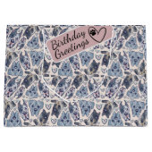 Gängige Dane-Cartoon-Leiter nahtlos Muster Große Geschenktüte (Vorderseite)