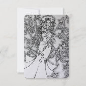 Gängige Göttin Heide Kunst Save The Date (Vorderseite)