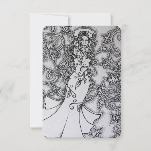 Gängige Göttin Heide Kunst Save The Date (Vorderseite)