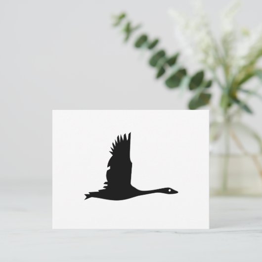 Gängige Silhouette in Schwarz auf Weiß Postkarte (Stehend Vorderseite)