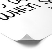 Gangless Picture Funny Poster (Ecke)