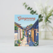 Gangleung-Gasse Südkorea Postkarte (Stehend Vorderseite)