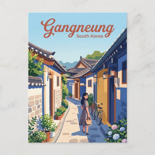 Gangleung-Gasse Südkorea Postkarte (Vorderseite)