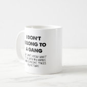 Gangloses Bild, lustiger Mug Kaffeetasse (Vorderseite Links)