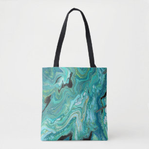 Gangs Back 1 Entweiche Blue Green Abstrakt Tote Ba Tasche