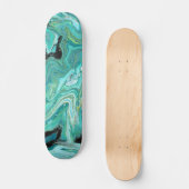 Gangs Back 1 Flüssig Green Abstrakt Skateboard Dec (Vorderseite)
