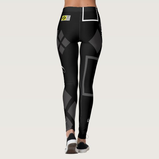 "GANGSTA BOOGIE" (NUR SCHWARZES) LEGGINGS (Rückseite)