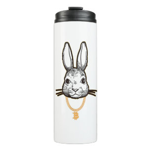 Gangsta Bunny Rabbit Bitcoin TShirt Crypto Coin Mi Thermosbecher