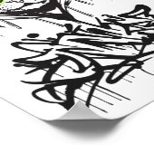 Gangsta Cat Sticker Poster (Ecke)