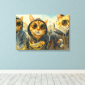 Gangsta Cats Leinwanddruck (Insitu (Holzboden))