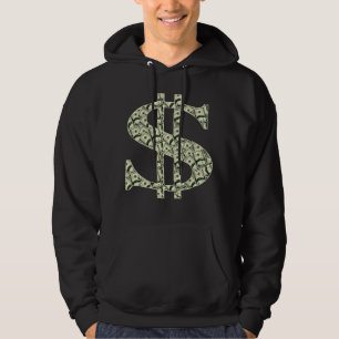 Gangsta-Dollar-Zeichen Cool Hip-Hop-Rap Geld Hoodie