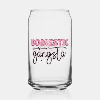 Gangsta Drink Glass - Pink Funny Gift Dosenglas