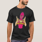 Gangsta Girl Aquarius maskierte Gangster-Frau mit T-Shirt (Vorderseite)