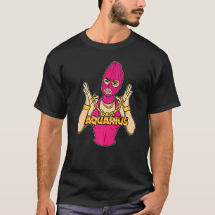 Gangsta Girl Aquarius maskierte Gangster-Frau mit T-Shirt