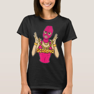 Gangsta Girl Scorpio maskierte Gangster Frau mit G T-Shirt