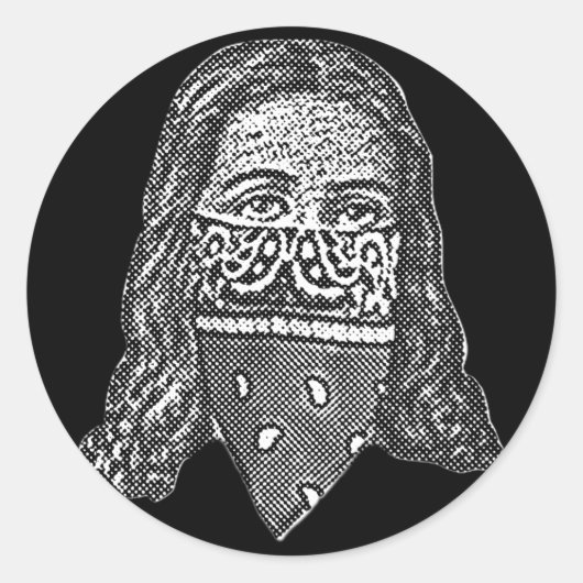 Gangsta Jesus Runder Aufkleber (Vorderseite)