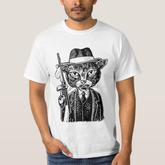 Gangsta-Katzengewehr T-Shirt (Vorderseite)