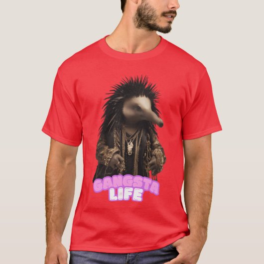 Gangsta-Leben-Echidna T-Shirt (Vorderseite)