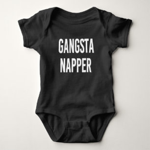 Gangsta Napper lustiges Baby Nickerchen müdes Shir Strampler