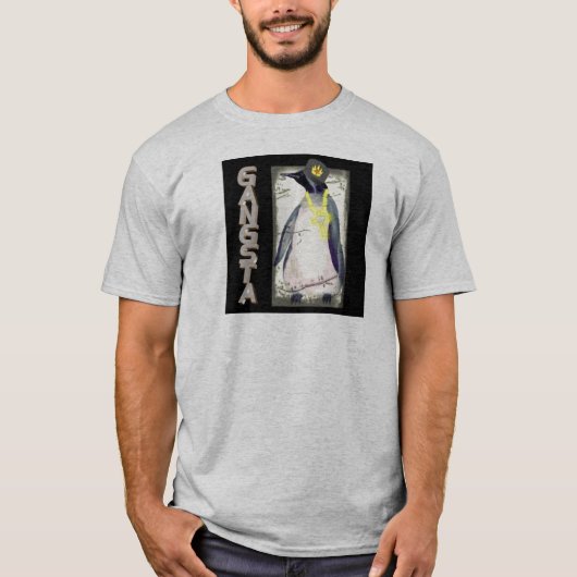 Gangsta Pinguin T-Shirt (Vorderseite)
