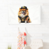 Gangsta Pomeranian - Hip Hop Dog Swag Banner (Insitu)