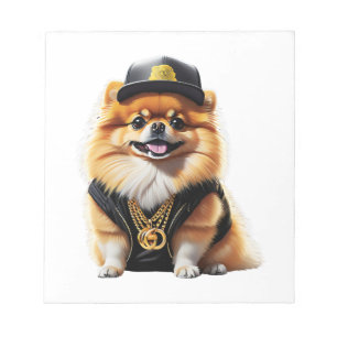 Gangsta Pomeranian - Hip Hop Hunde Swag Notizblock