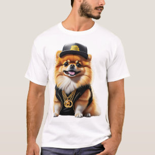Gangsta Pomeranian - Hip Hop Hunde Swag T-Shirt