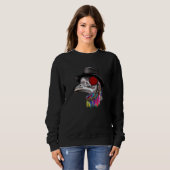 Gangsta Rap Ostrich Hat Necklaces Animal Festival Sweatshirt (Vorne ganz)