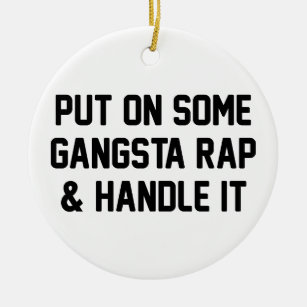 Gangsta Rap u. behandeln es Keramikornament