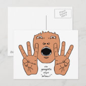 Gangsta sagt Wow Postkarte (Vorne/Hinten)
