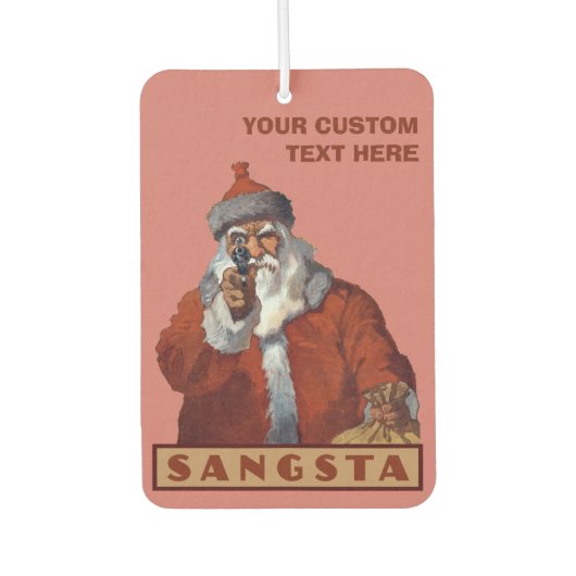 Gangsta Santa Custom Car Lufterfrischer (Vorderseite)
