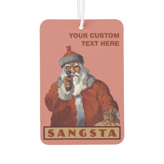 Gangsta Santa Custom Car Lufterfrischer (Rückseite)