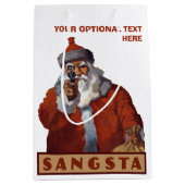 Gangsta Santa Custom Geschenktasche Mittlere Geschenktüte (Vorderseite)
