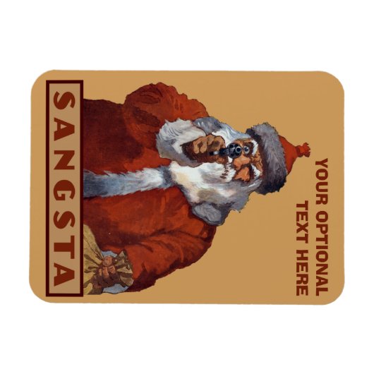Gangsta Santa Custom MagMagnet Magnet (Horizontal)