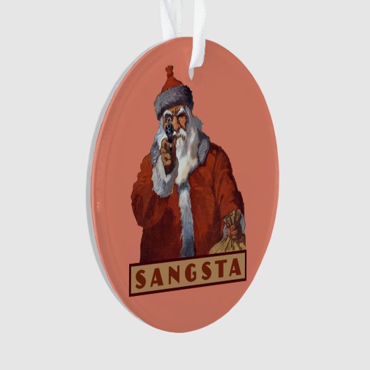 Gangsta Santa Custom-Ornament Ornament (Vorderseite)