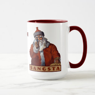 Gangsta Santa individuelle Name Tasse