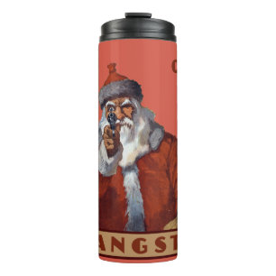Gangsta Santa individuelle Name Thermosbecher