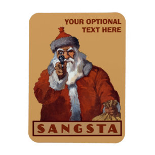 Gangsta Santa individuelles Magnet