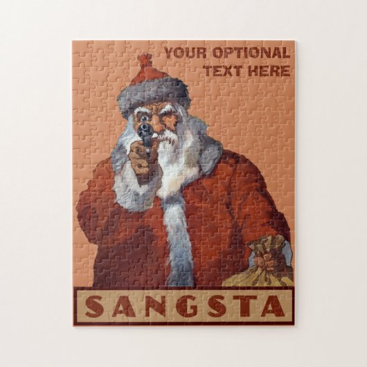 Gangsta Santa individuelles Puzzle (Vertikal)