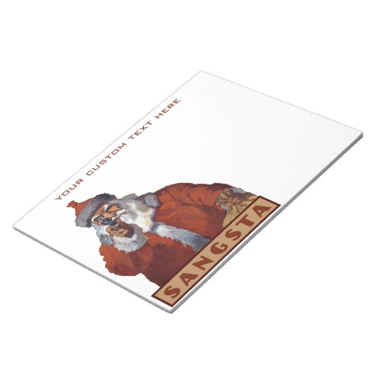Gangsta Santa Note Pads Notizblock (angewinkelt)