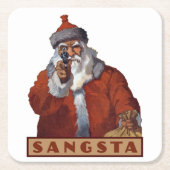 Gangsta Santa Untersetzer (Vorderseite)