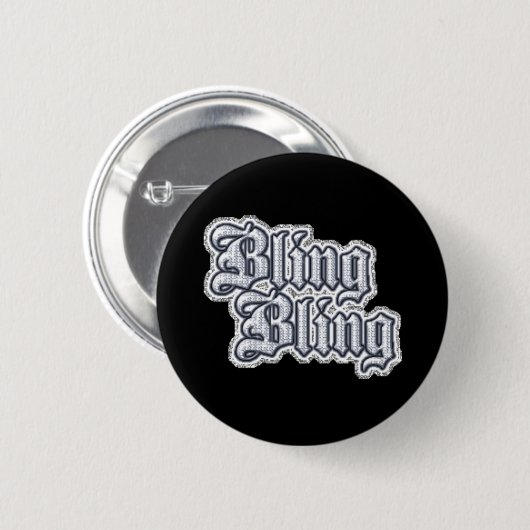 Gangsta Thug Bling Glitzer Grafikkommentare | Grap Button (Vorne & Hinten)