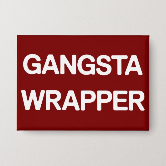 Gangsta-Verpackung Lustige Weihnachten passende Fa Button (Vorderseite)
