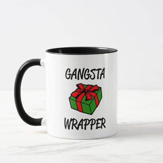 Gangsta Verpackungs-lustige Weihnachtskaffee-Tasse Tasse (Links)