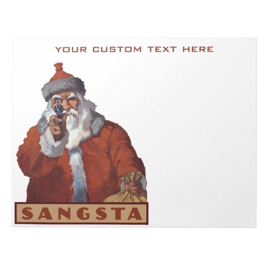 Gangsta-Weihnachtsmann Notizblöcke (Vorderseite)
