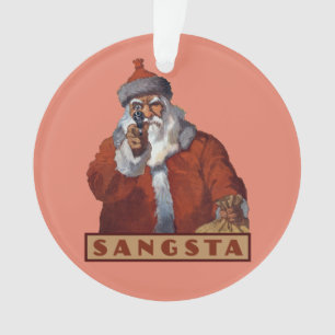 Gangsta-Weihnachtsmann-Ornament nach Maß Ornament