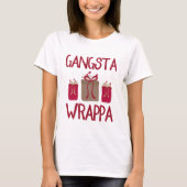Gangsta Wrappa Funny Christmas T-Shirt (Vorderseite)