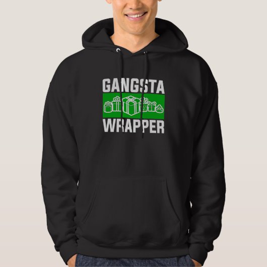 Gangsta Wrapper Christmas Clothing for Men and F Hoodie (Vorderseite)