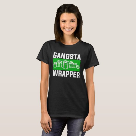 Gangsta Wrapper Christmas Clothing for Men and F T-Shirt (Vorne ganz)