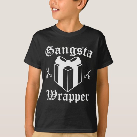 Gangsta Wrapper Christmas Holiday T-Shirt (Vorderseite)